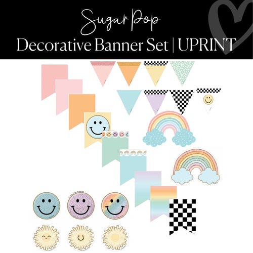 Printable Decorative Classroom Banners Classroom Decor Suagr Pop by UPRINT