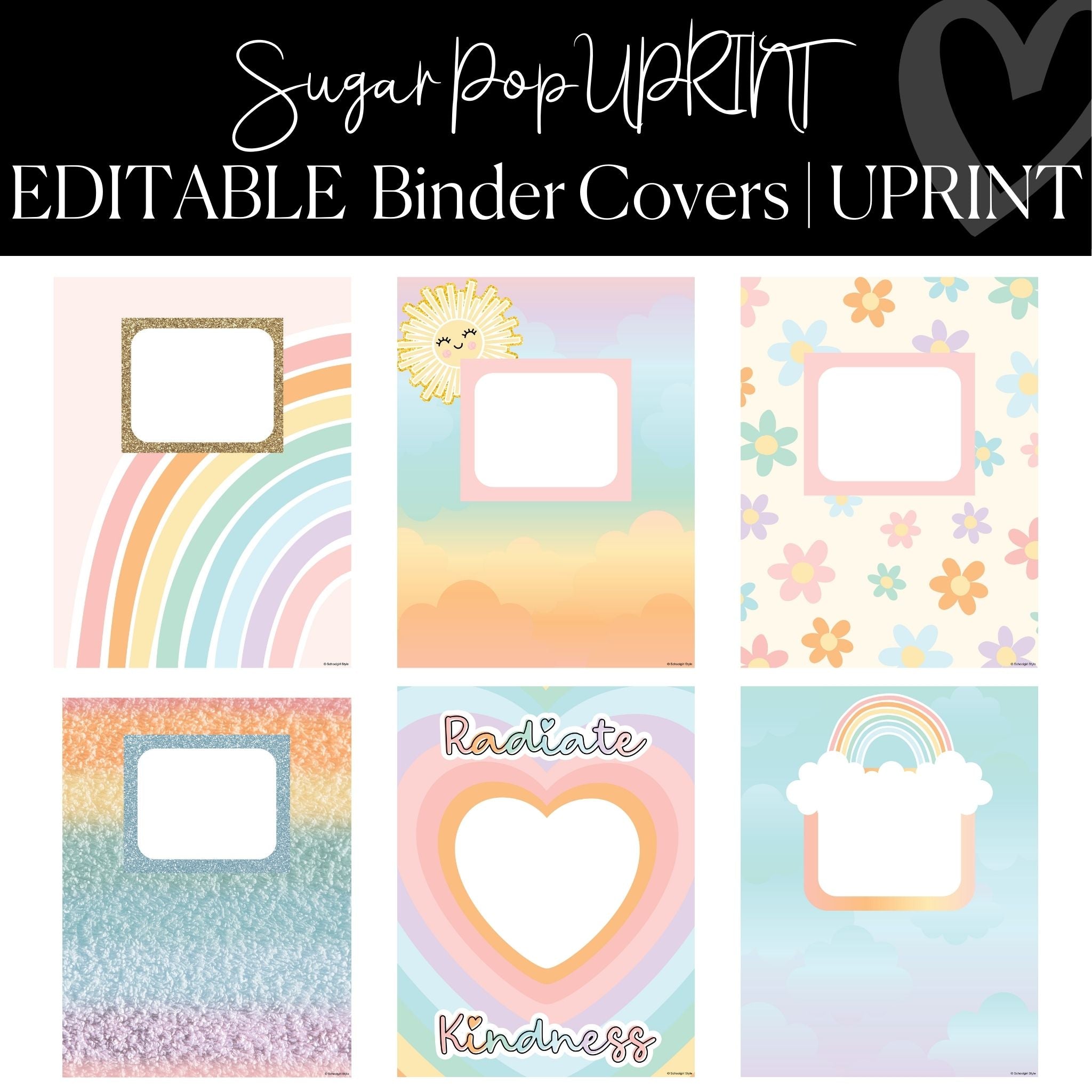 cute pink binder covers