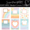 Editable and Printable Binder Covers and Spines Classroom Decor and Organization Sugar Pop by UPRINT 