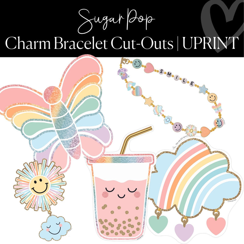 Printable Charms Cut-Outs Sugar Pop XL Classroom by UPRINT