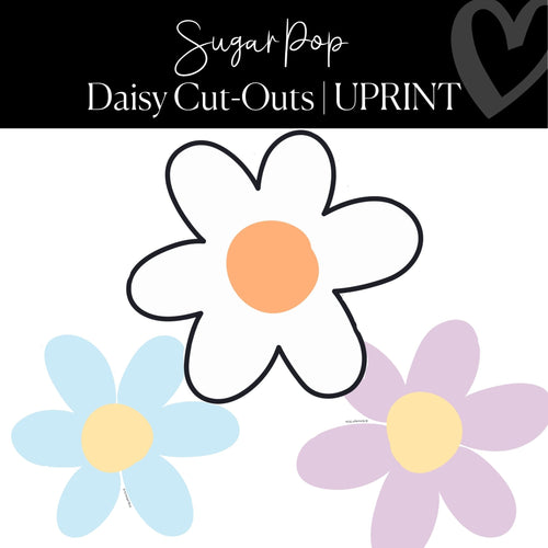 pastel daisy cut-outs