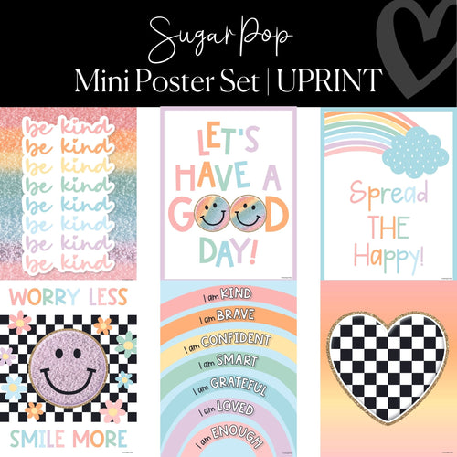 Printable Classroom Poster Classroom Decor Sugar Pop by UPRINT