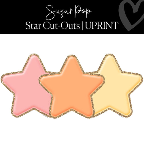 pastel star cutouts