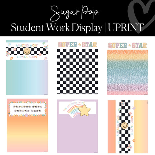 Printable Student Work Display Set Sugar Pop by UPRINT