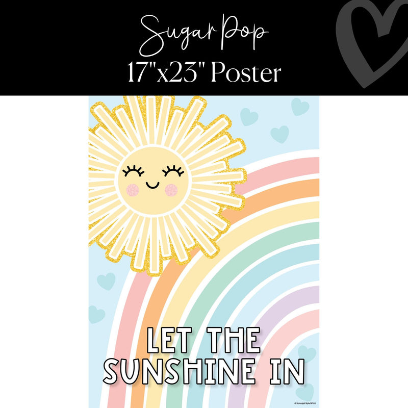 Sugar Pop Classroom Decor Collection | "Sunshine" Poster | Pastel Classroom Decor | Schoolgirl Style