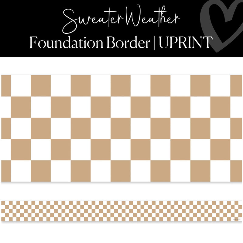 Printable Classroom Border Foundation Border  Sweater Weather by UPRINT 