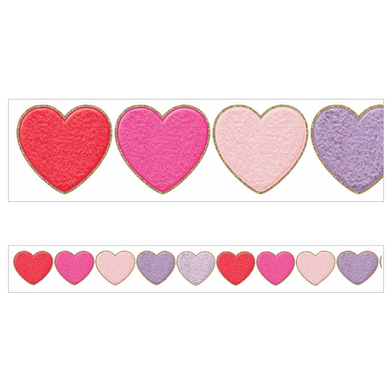 Solid & Glitter Heart Foam Stickers