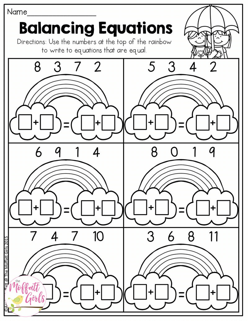 1st Grade April NO PREP Packet | Printable Classroom Resource | The Moffatt Girls