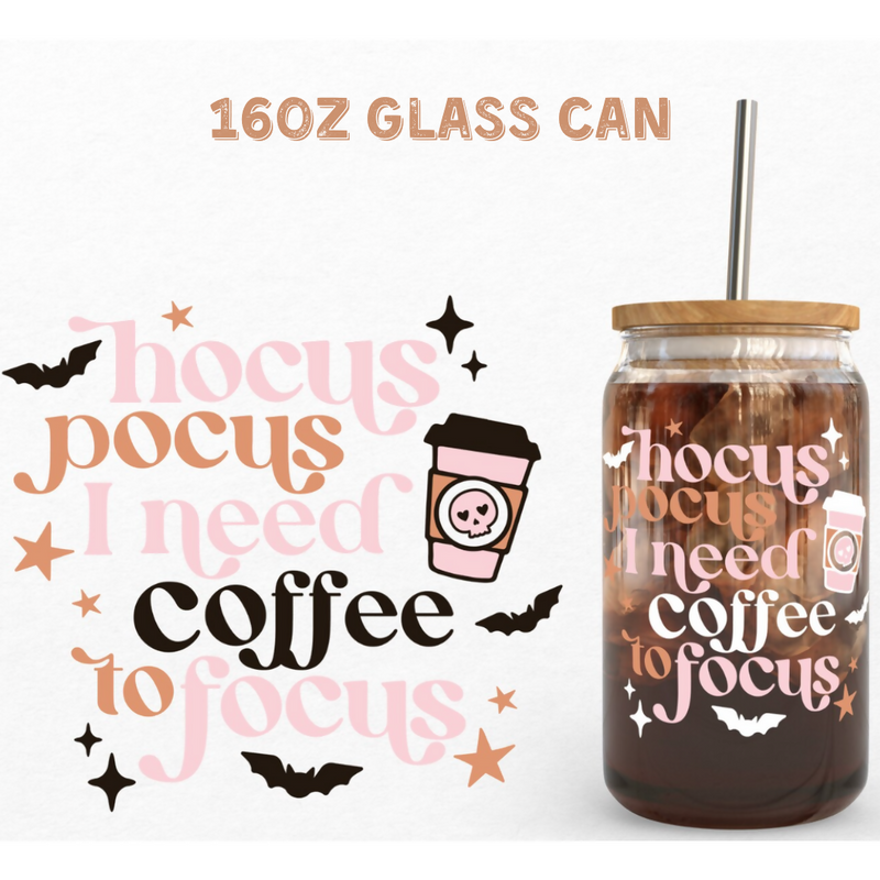 HP I Need Coffee To Focus | Glass Can | Crafting by Mayra | Hey, TEACH!