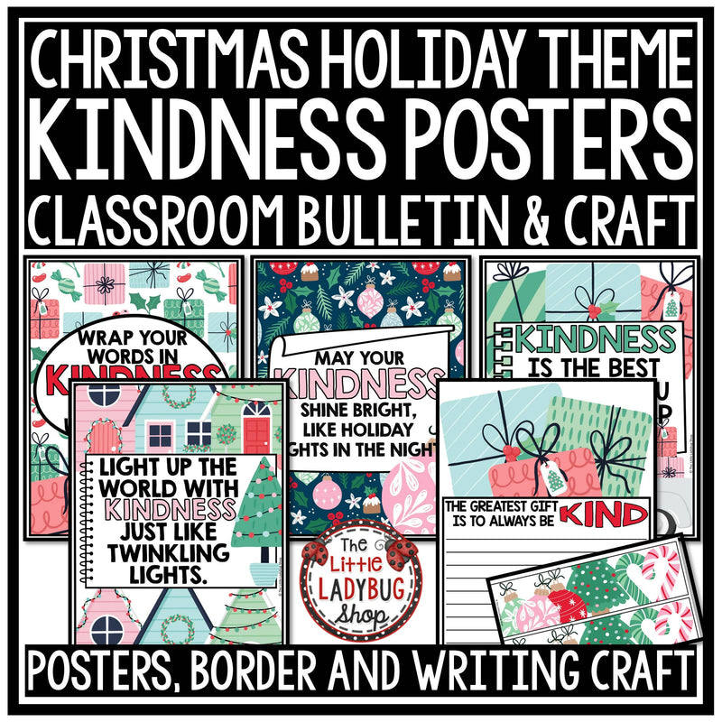 December Christmas Kindness Posters | Printable Teacher Resources | The Little Ladybug Shop