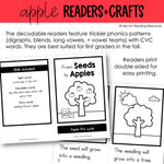 Fall Bulletin Board and Decodable Readers | Apple Crafts Decodables