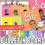 Black History Month Bulletin Board - Cursive | Printable Teacher Resource | Teacher Noire