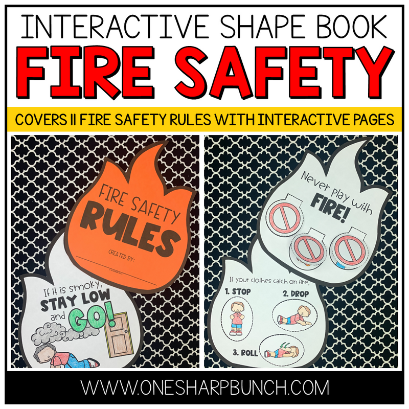 Interactive Shape Book Fire Safety Covers 2 Fire Safety Rules with Interactive Pages by One Sharp Bunch
