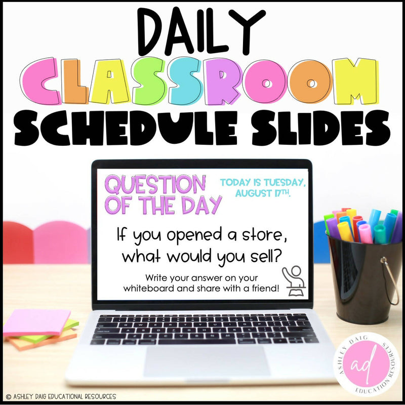 Daily Classroom Schedule Slides by Ashleys Golden Apples
