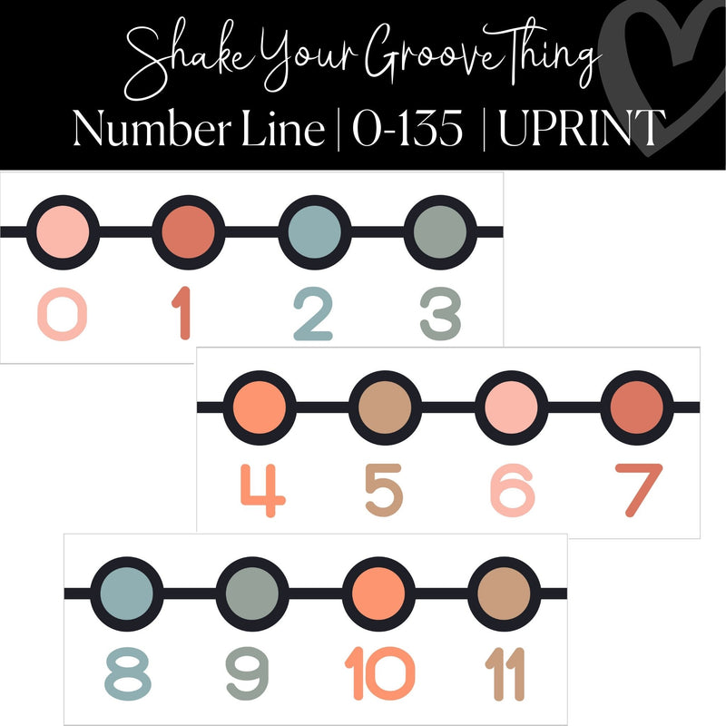 Printable Classroom Number Line Classroom Decor Shake Your Groove Thing by UPRINT