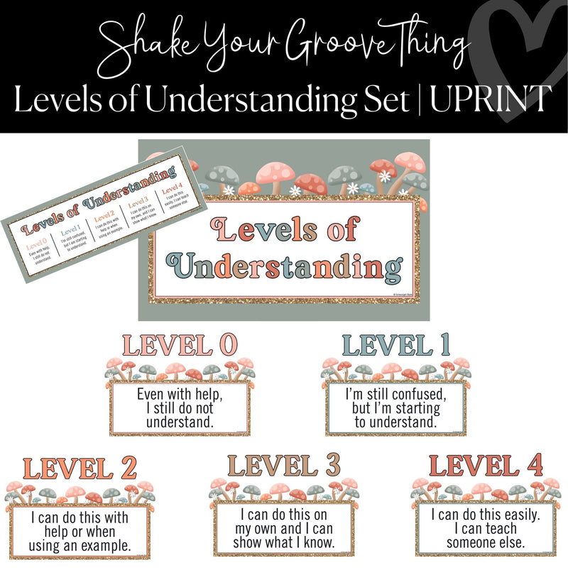 Printable Levels of Understanding Posters Classroom Decor Shake Your Groove Thing by UPRINT