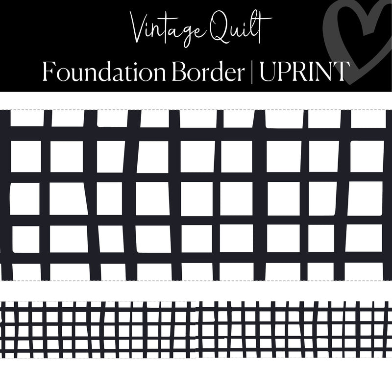 Printable Classroom Border Foundation Border Vintage Quilt   by UPRINT 