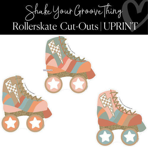 Printable Groovy Roller Skate Cut-Out Shake Your Groove Thing Regular and XL by UPRINT 