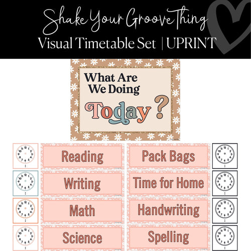 Editable Visual Timetable Classroom Management Shake Your Groove Thing by UPRINT