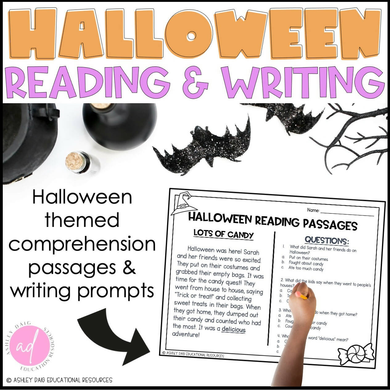 Halloween Activities Halloween Reading Comprehension Passages and Wr