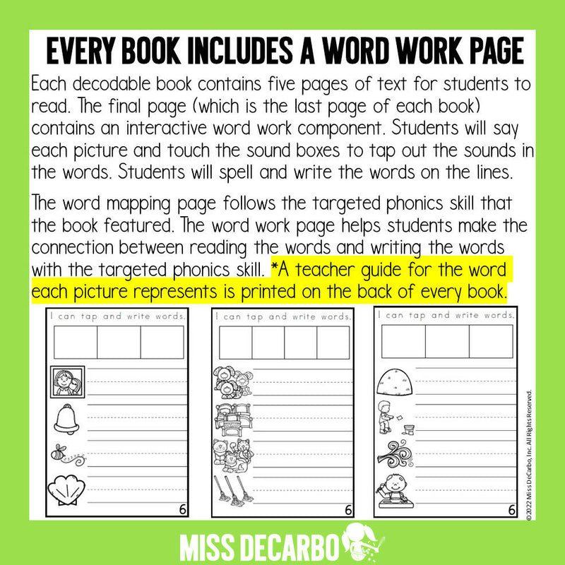Decodable Books Floss Words and Suffixes Decode and Draw Series