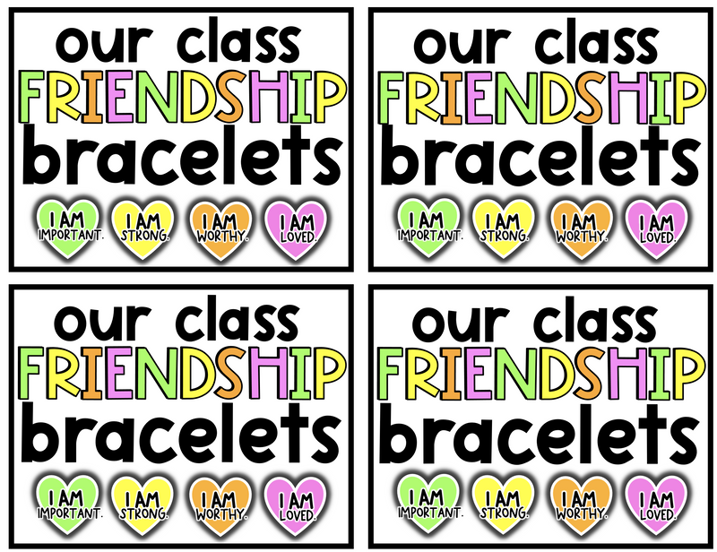 Friendship Bracelet Note | Printable Classroom Resource | Miss West Best