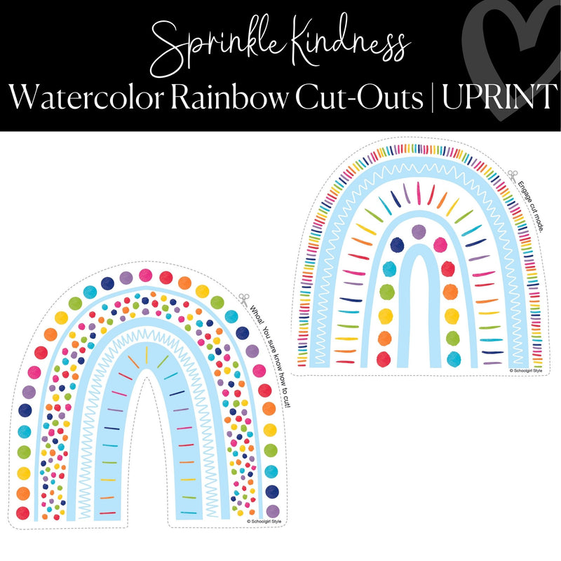 Printable Water Color Cut-Out Sprinkle Kindness Classroom Decor Regular by UPRINT