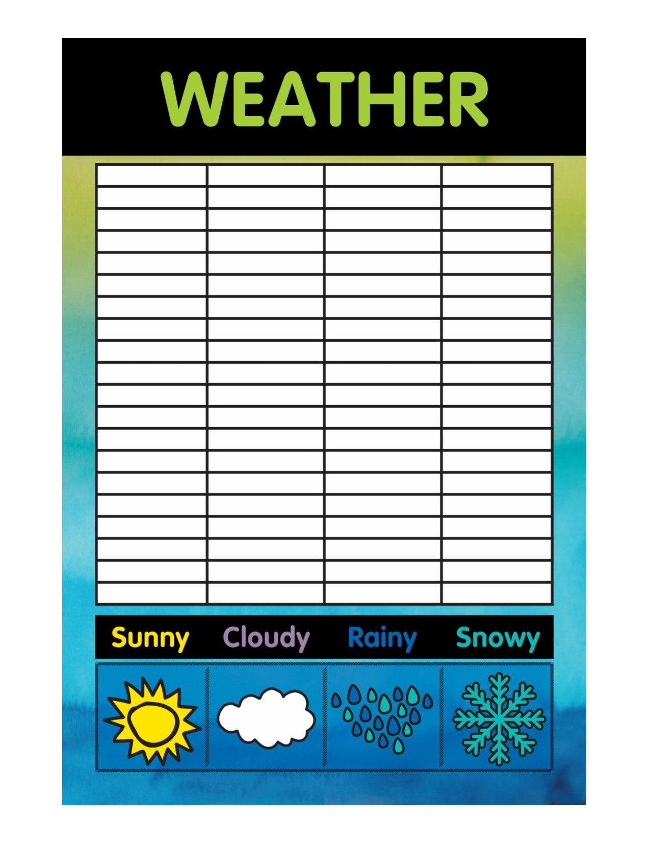 Weather Chart | Color My Classroom | Schoolgirl Style