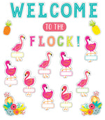 Simply Stylish Tropical "Welcome to the Flock" Bulletin Board Set by UPRINT