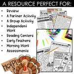 November Escape Activity | Thanksgiving Activities