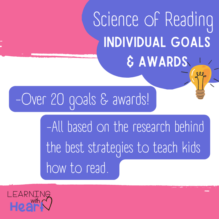 Science of Reading Goals and Awards! (Certificates, Bookmarks, & Bracelets)