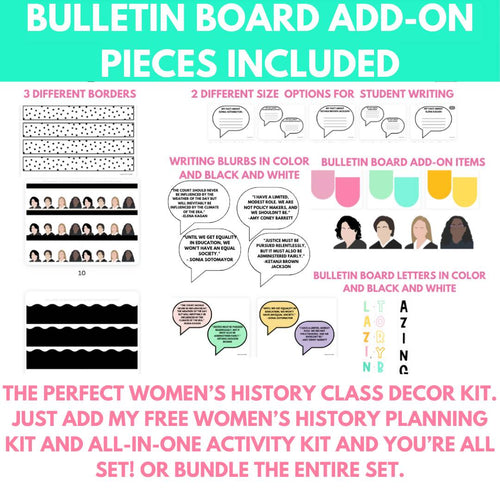Women's History Supreme Justice: Bulletin Board Kit