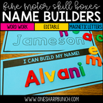 Fine Motor Skill Boxes Name Builders Magetic Letters by One Sharp Bunch