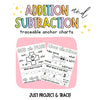 Addition and Subtraction Traceable Anchor Charts by Kinder and Kindness