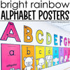 Bright Rainbow Alphabet Cards by Miss M's Reading Resources