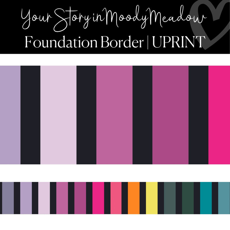 Digital Printable Classroom Rainbow Stripe Foundation Border by UPRINT