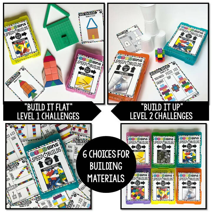 STEM Bins® Speed Builds - STEM Activities (K-5th Grade) | Printable Classroom Resource | Teach Outside the Box- Brooke Brown