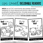 Decodable Readers with CVC Words Bundle | Decodable Passages | Miss M's Reading Resources