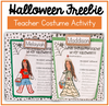 Halloween FREEBIE! Costume for the Teacher Activity Template